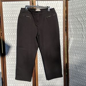 Talbots Curvy Cropped pants black size 14